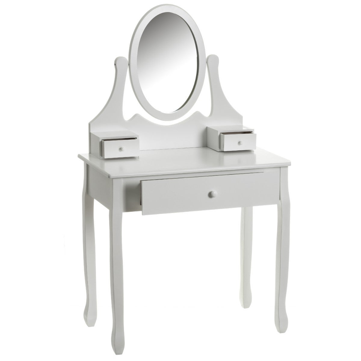 Tocador de madera de paulonia blanco