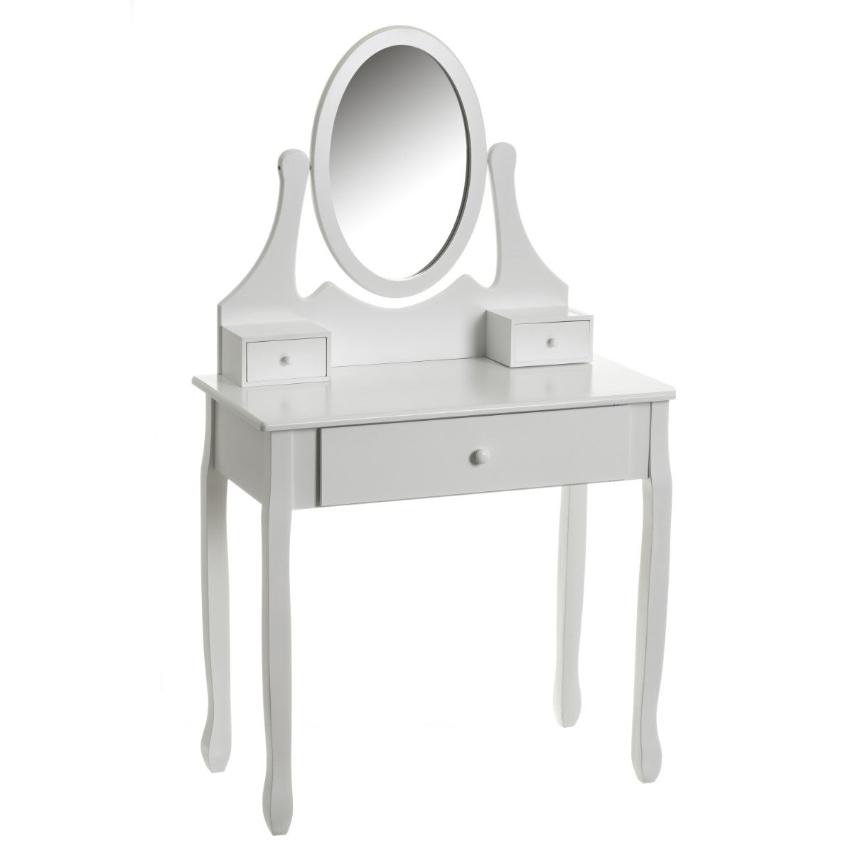 Tocador de madera de paulonia blanco