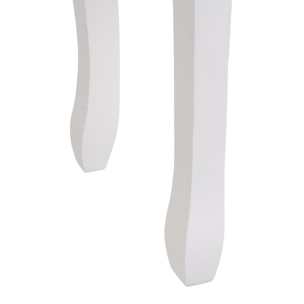 Banqueta de madera blanca