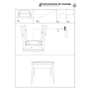 Banqueta de madera blanca