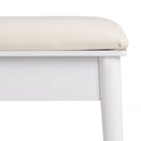 Banqueta para tocador blanca