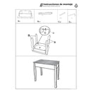 Banqueta para tocador blanca