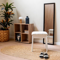 Banqueta para tocador blanca