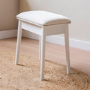 Banqueta para tocador blanca