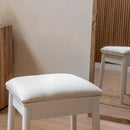 Banqueta para tocador blanca