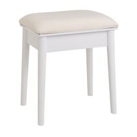 Banqueta para tocador blanca