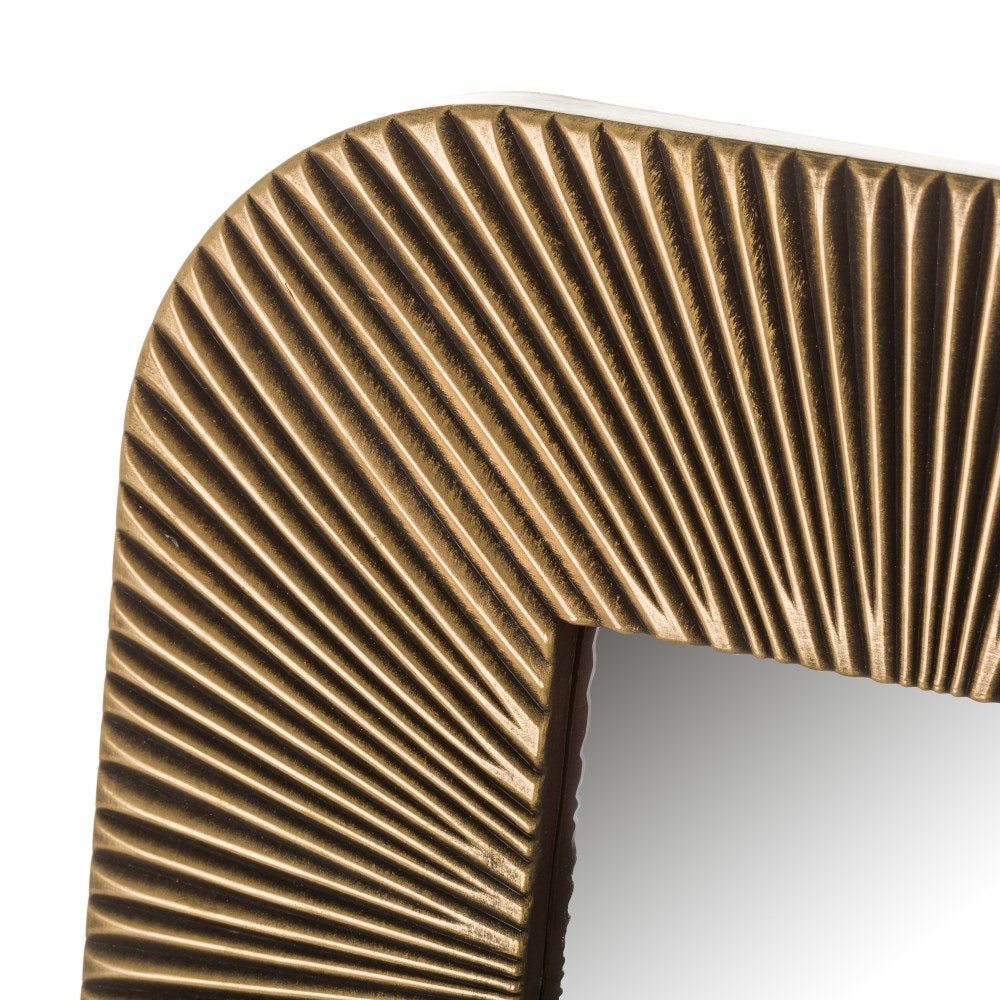 Set de 3 espejos cuadrados dorados de polipropileno