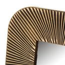 Set de 3 espejos cuadrados dorados de polipropileno