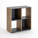 Estantería cubo gris y natural de 60x62 cm