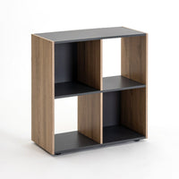 Estantería cubo gris y natural de 60x62 cm