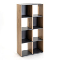 Estantería Cubo laminado gris y natural