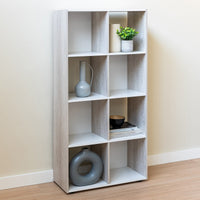 Estantería Cubo blanca y natural de 120x60 cm