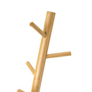 Perchero árbol natural de tablero laminado de Ø 40x182 cm
