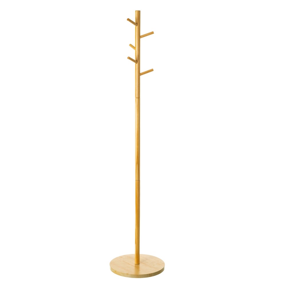 Perchero árbol natural de tablero laminado de Ø 40x182 cm