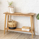 Consola Mesa nórdica Natural de Madera MDF, de 100x30x72 cm -