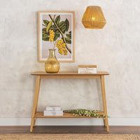 Consola Mesa nórdica Natural de Madera MDF, de 100x30x72 cm -