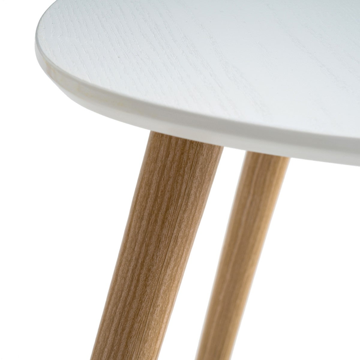 Set de 3 mesas nido blancas de madera