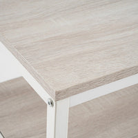 Mueble TV de madera y metal blanco con 2 cajones