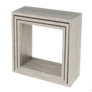 Set de 3 estantes de pared cubo gris