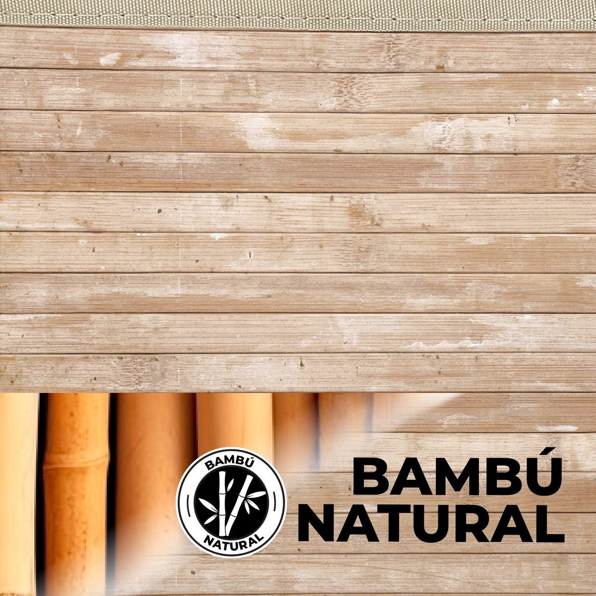 Alfombra de bambú natural de 60x200 cm