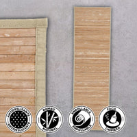 Alfombra de bambú natural de 60x200 cm
