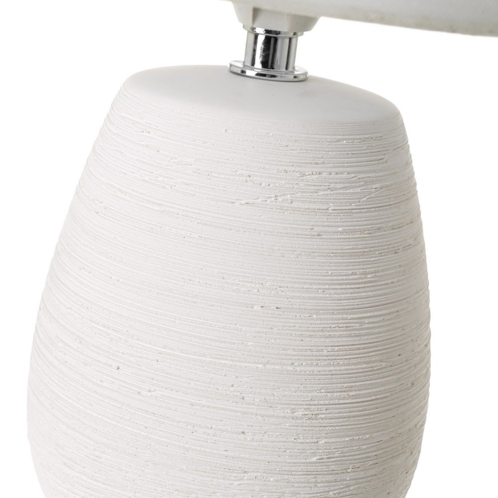 Lámpara de mesa de cerámica blanca