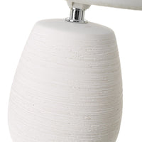 Lámpara de mesa de cerámica blanca