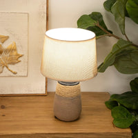 Lámpara de mesa de cerámica marrón