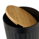 Papelera de bambú negro 5L