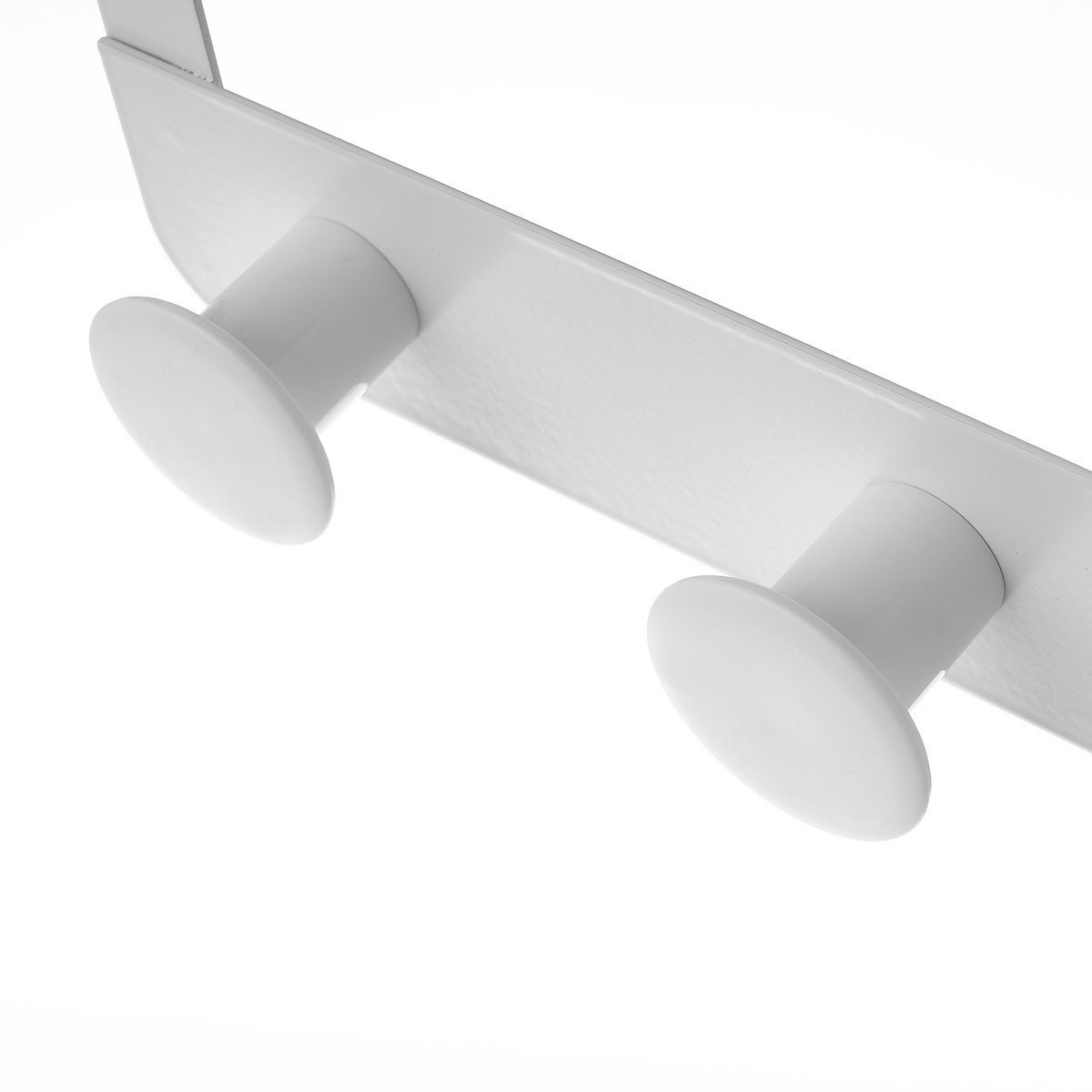Percha Puerta 4 colgadores Blanco de Metal y ABS de 35x20 cm -