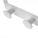 Percha Puerta 4 colgadores Blanco de Metal y ABS de 35x20 cm -
