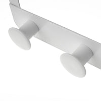Percha Puerta 4 colgadores Blanco de Metal y ABS de 35x20 cm -