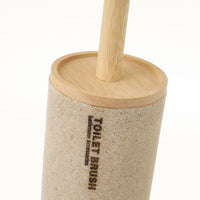 Escobilla de baño beige de resina