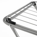 Tendedero plegable con alas gris de metal de 182x95x47 cm