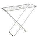 Tendedero plegable con alas gris de metal de 182x95x47 cm