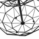 Frutero geométrico de 2 alturas negro de metal de Ø 29x38 cm -