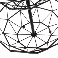 Frutero geométrico de 2 alturas negro de metal de Ø 29x38 cm -