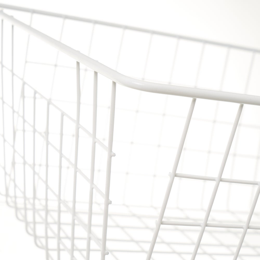 Set de 2 cestas de cocina blancas