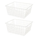 Set de 2 cestas de cocina blancas