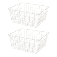 Set de 2 cestas de cocina blancas