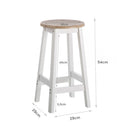 Pack de 2 taburetes de cocina de madera de 54 cm