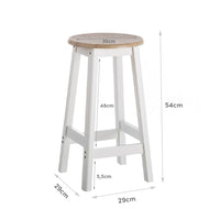 Pack de 2 taburetes de cocina de madera de 54 cm