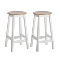 Pack de 2 taburetes de cocina de madera de 54 cm