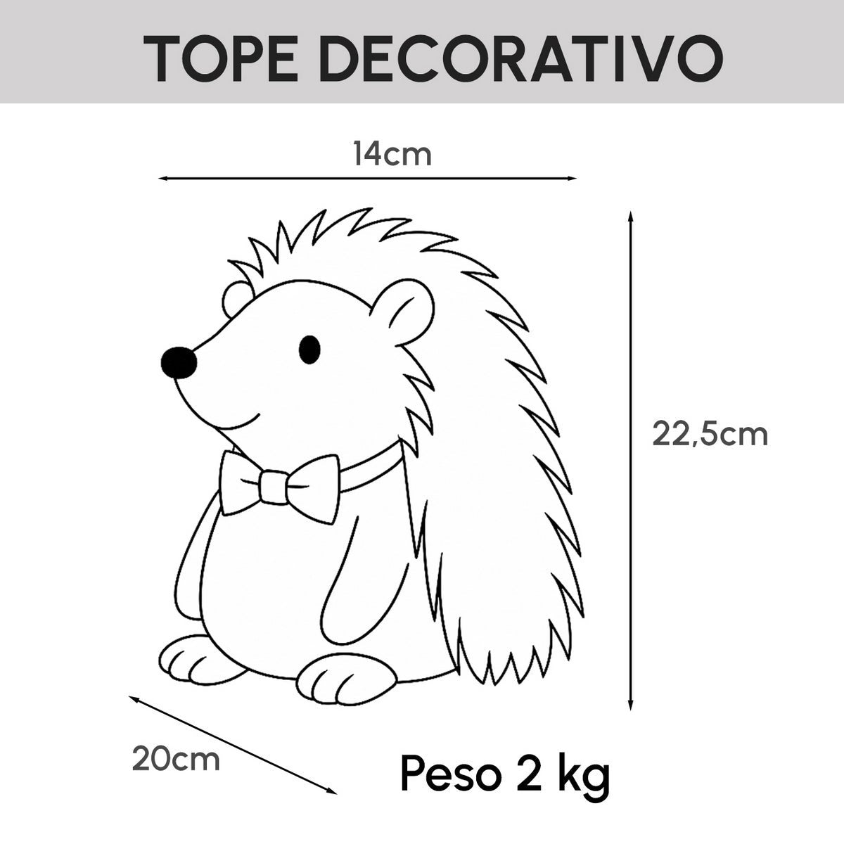 Set de 2 topes de puerta Erizos