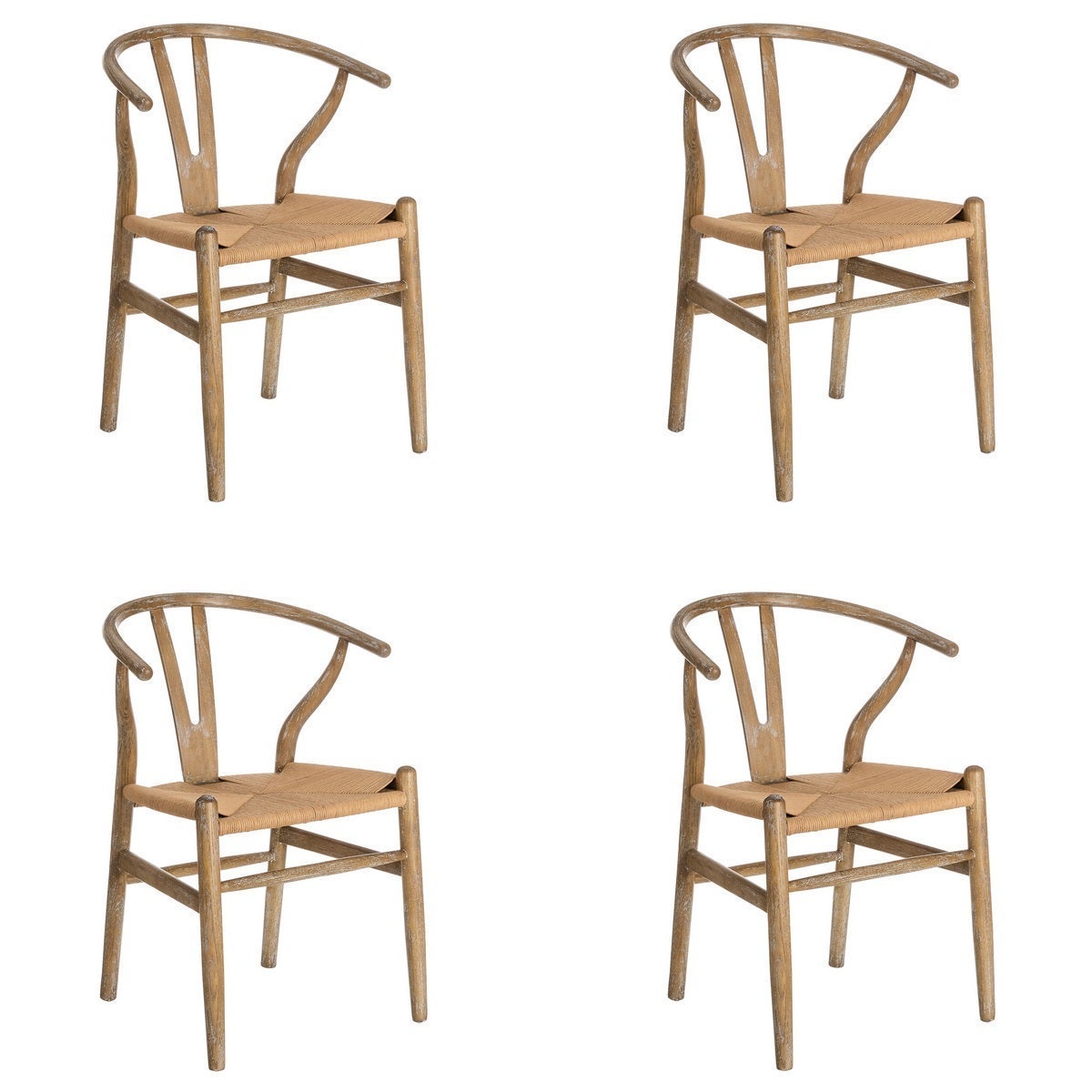 Pack de 4 sillas de comedor Ming marrón