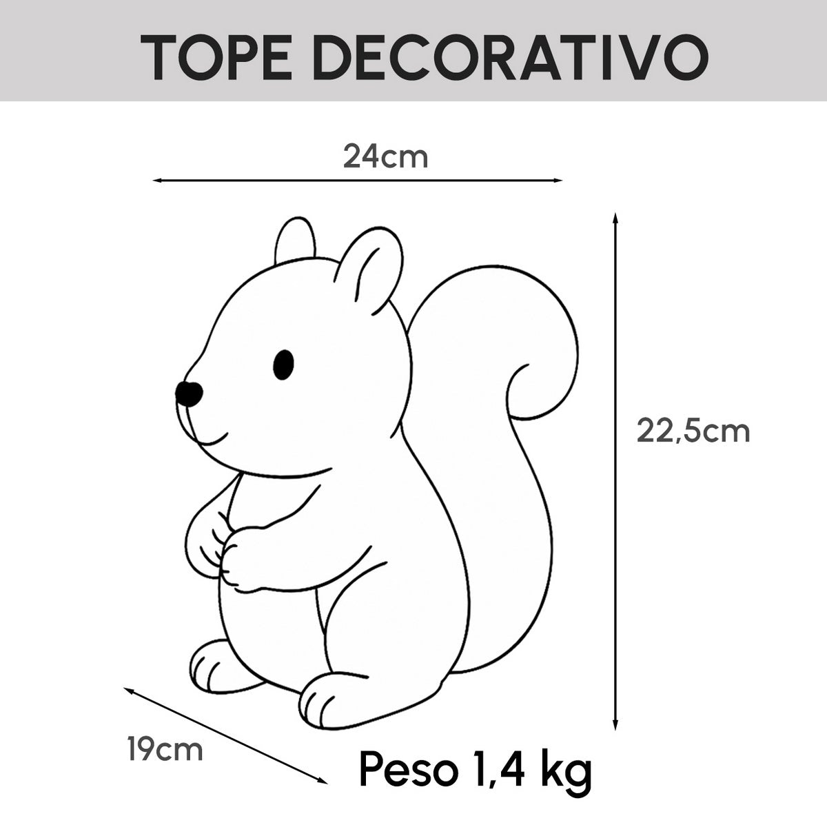 Set de 2 topes de puerta ardilla