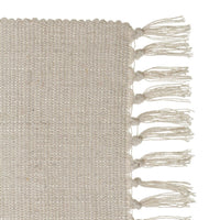Set de 3 alfombras de flecos de algodón natural de 50x80 cm -