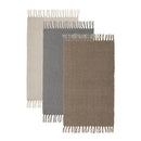 Set de 3 alfombras de flecos de algodón natural de 50x80 cm -