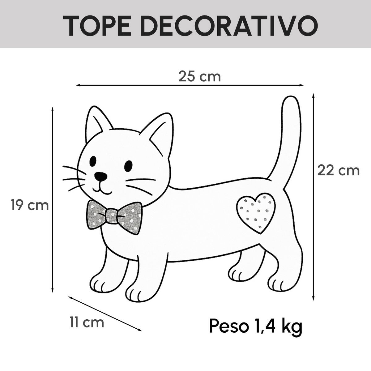Set de 2 topes de puerta Gatos