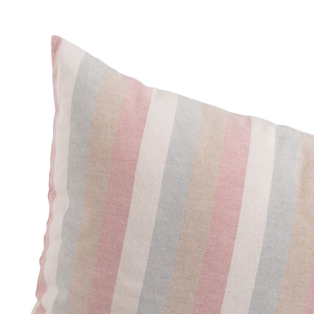 Set de 5 cojines de rayas rosa de algodón natural de 45x45 cm con relleno